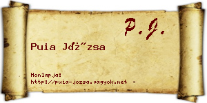 Puia Józsa névjegykártya